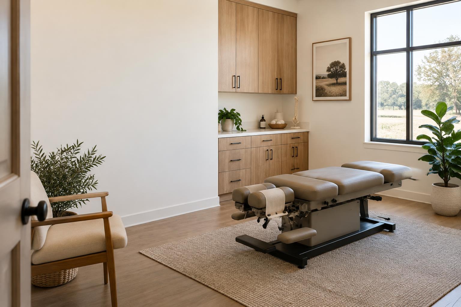 Chiropractic treatment room